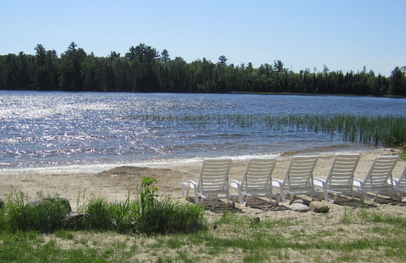 Beach at Moosehorn Resort.