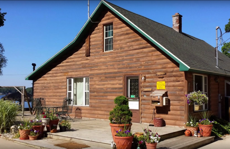 Cabin exterior at Evans Lake Resort.