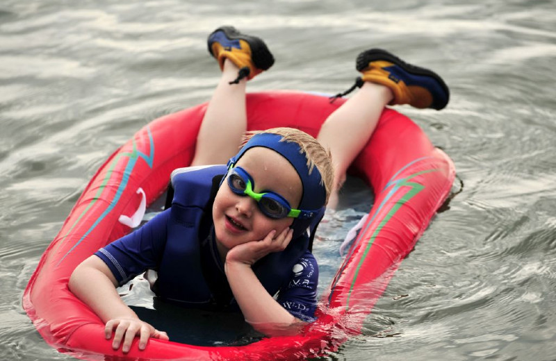 Swimming at Dickerson's Lake Florida Resort.