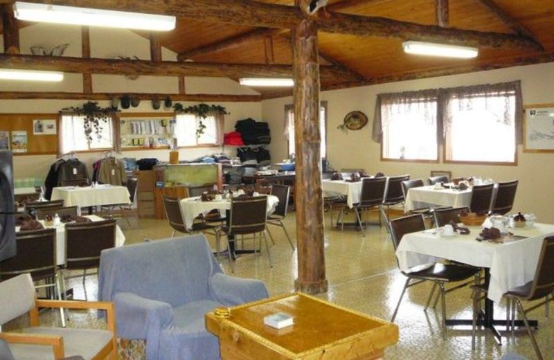 Lodge interior at Uchi Lake Lodge.