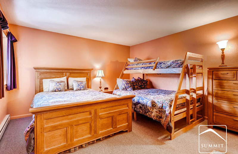 Rental bedroom at Summit Vacations.