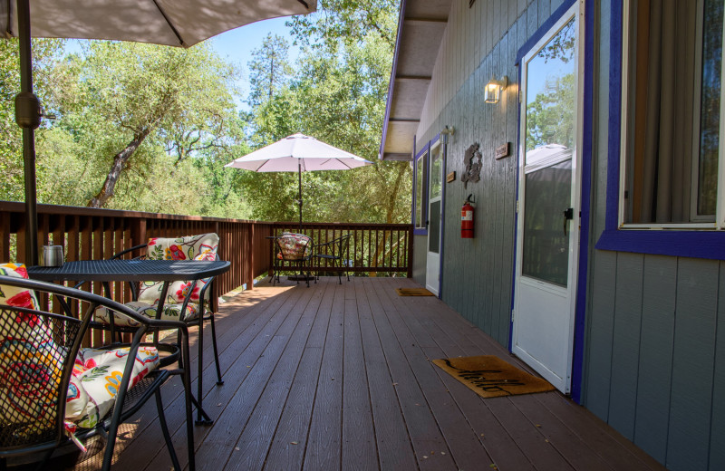 Deck at Little Valley Inn.