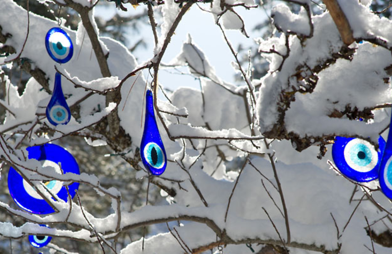 Sleeping Lady's Evil Eye Tree is one of the art installations on their self guided Art Walk.