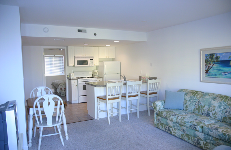 Guest room at Surf Song Beach Resort.