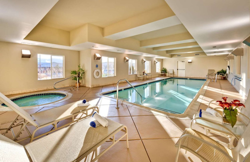 Indoor pool at Hampton Inn 