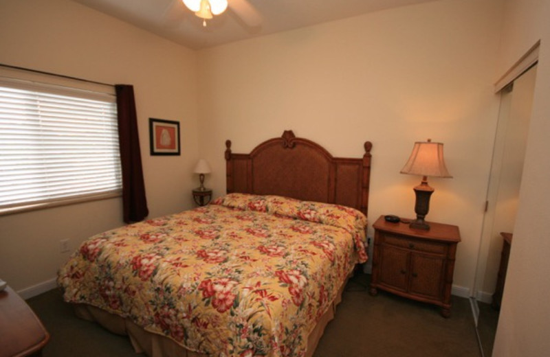 Rental bedroom at Boca Ciega Resort.