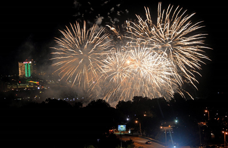 Fireworks at DoubleTree Fallsview Resort & Spa by Hilton - Niagara Falls.