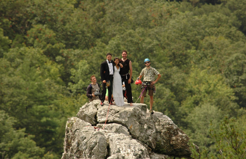 Wedding couple at Harman's Luxury Log Cabins.