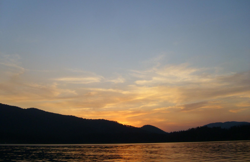 Sunset at Lake Pactola near Summer Creek Inn & Spa.