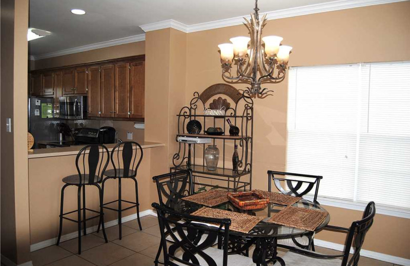 Rental kitchen at Dauphin Island Beach Rentals, LLC.