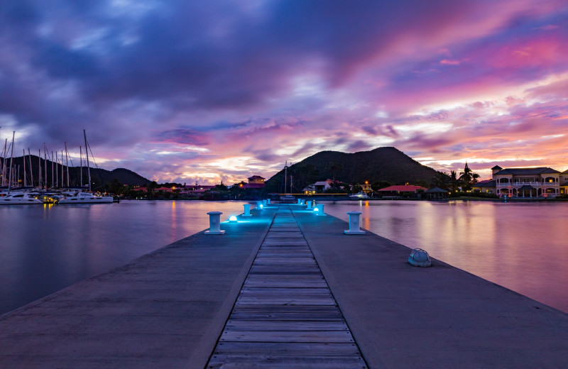 Sunset at Rodney Bay Marina.