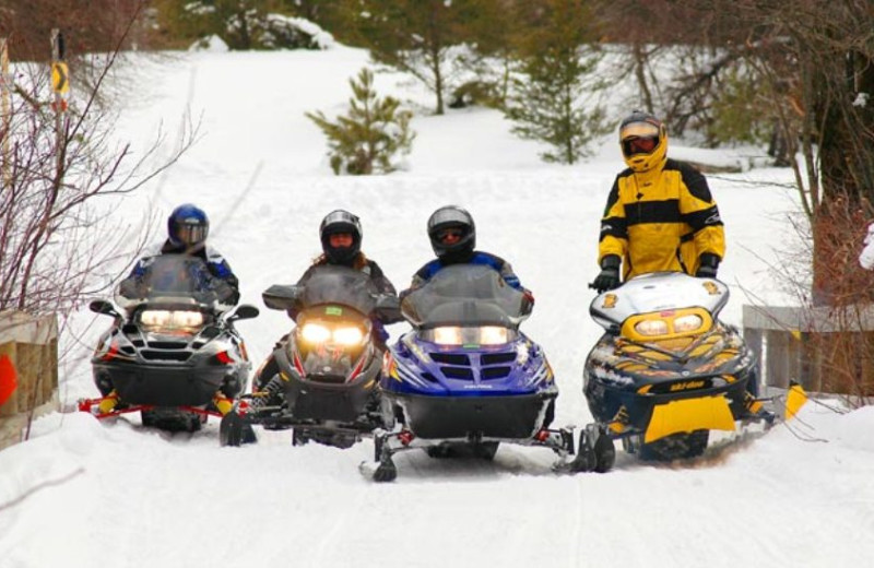 Snowmobiling near McGuire's Resort.