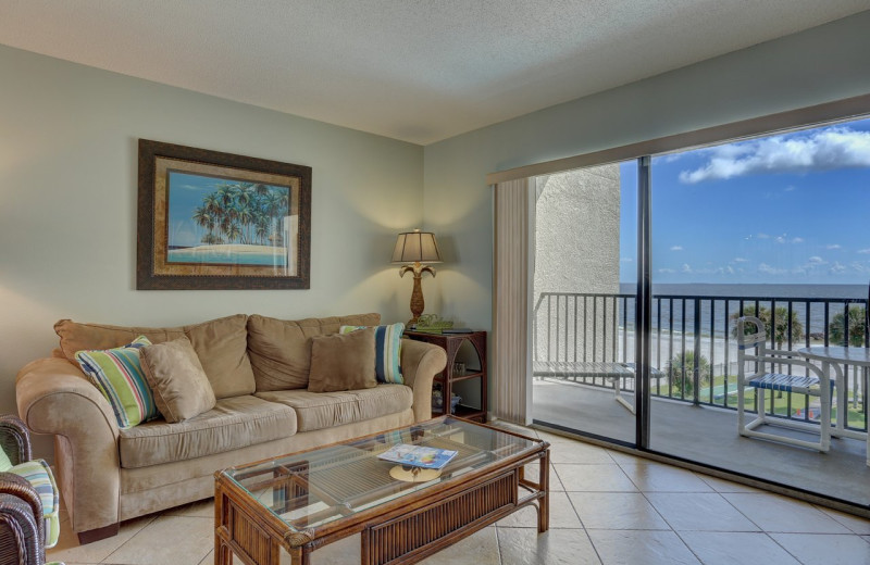 Guest living room at Caprice Resort.