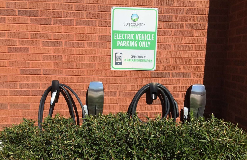 Electric vehicle parking at Best Western Coral Hills.