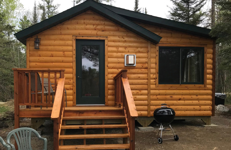Cabin exterior at Echo Trail Outfitters.