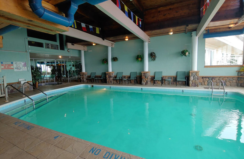 Indoor pool at Pinestead-Reef Resort.