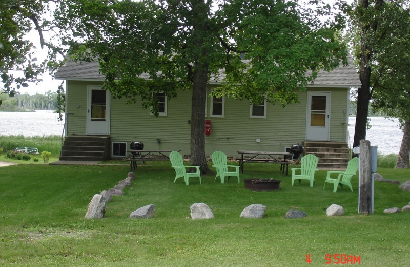 Cabin exterior at South Turtle Lake Resort.