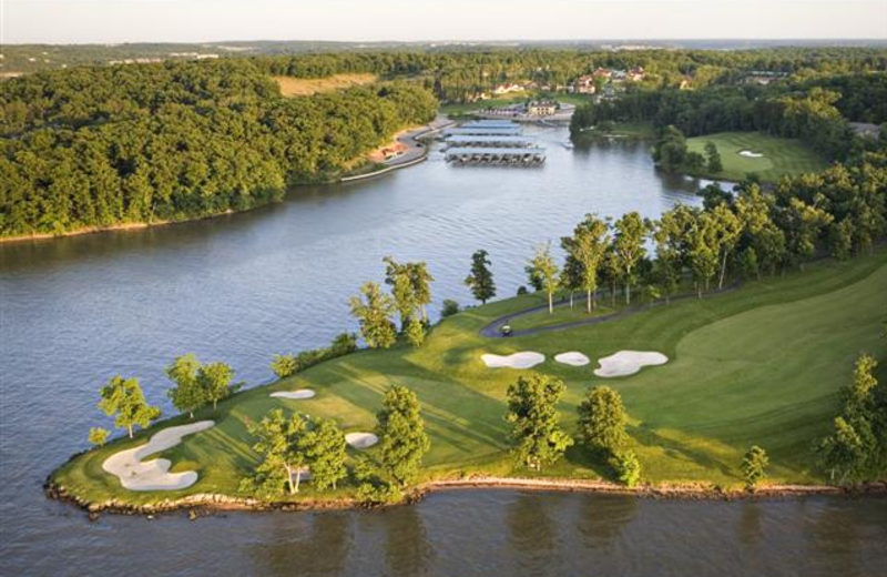 Aerial view of The Lodge of Four Seasons.