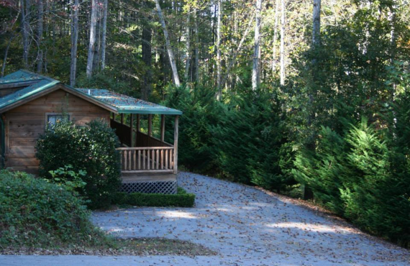 Cabin exterior at Big Bear Log Cabins.