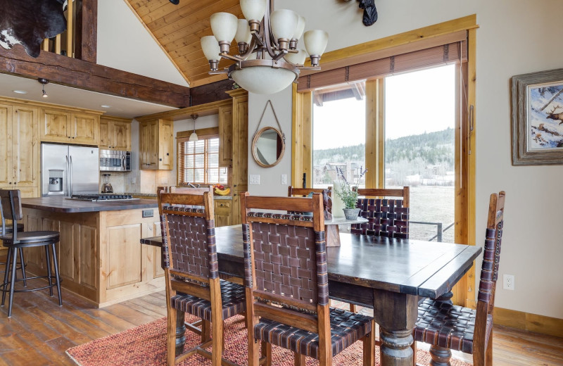 Cabin kitchen at Teton Springs Lodge.