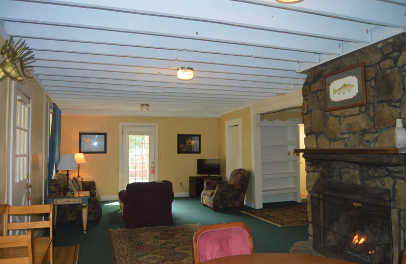 Rental living room at Stay Waterfront - Cheat River Lodge & Cabins.