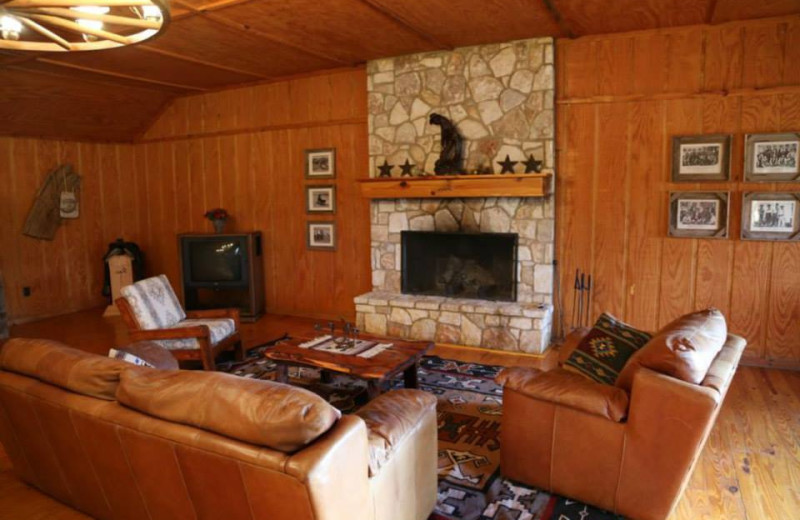 Lodge living area at West 1077 Guest Ranch.