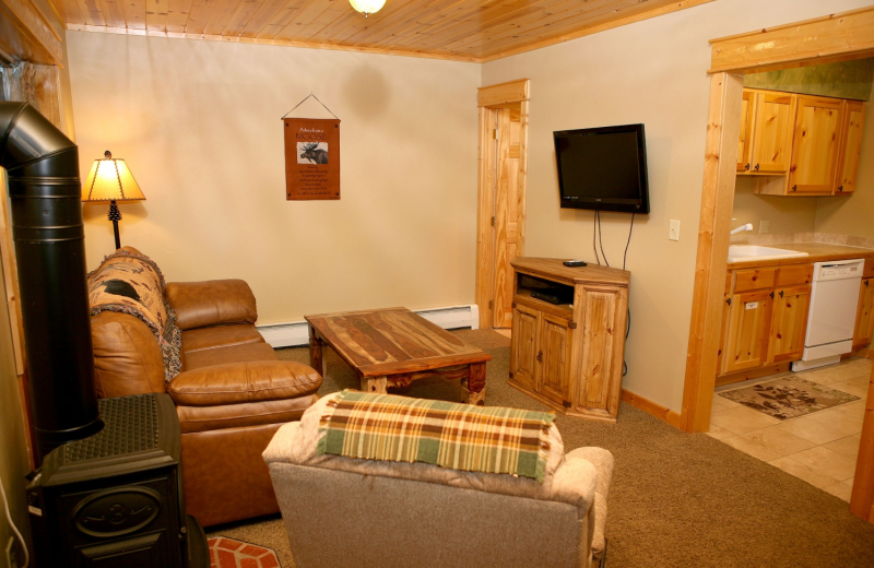 Condo living room at Bear Creek Vacation Condos.