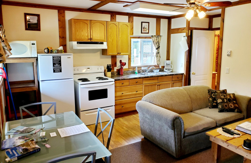 Cottage interior at Expanse Cottages.