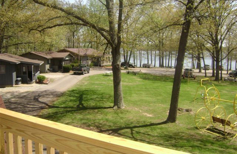 View from cottage deck at Shawnee Bay Resort.