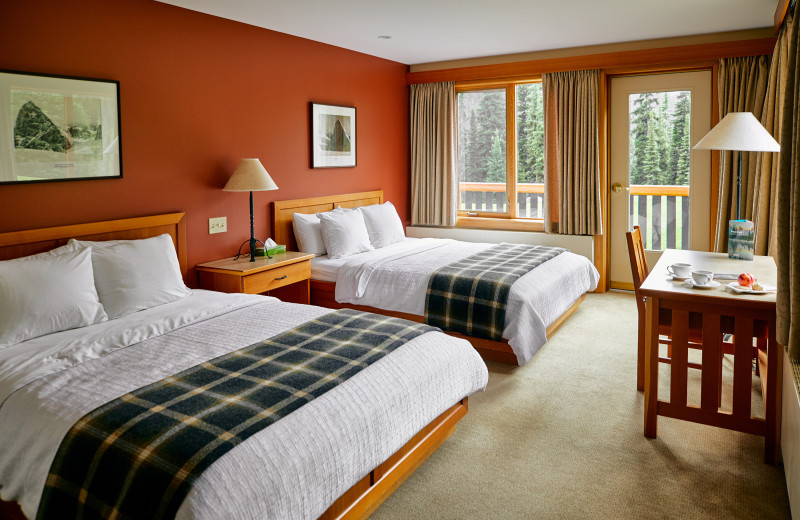 Guest room at CMH Bugaboos Lodge.