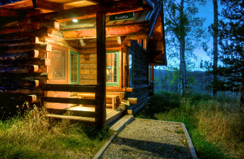 Cabin exterior at The Home Ranch.