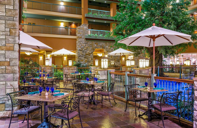 Patio at Chateau on the Lake.