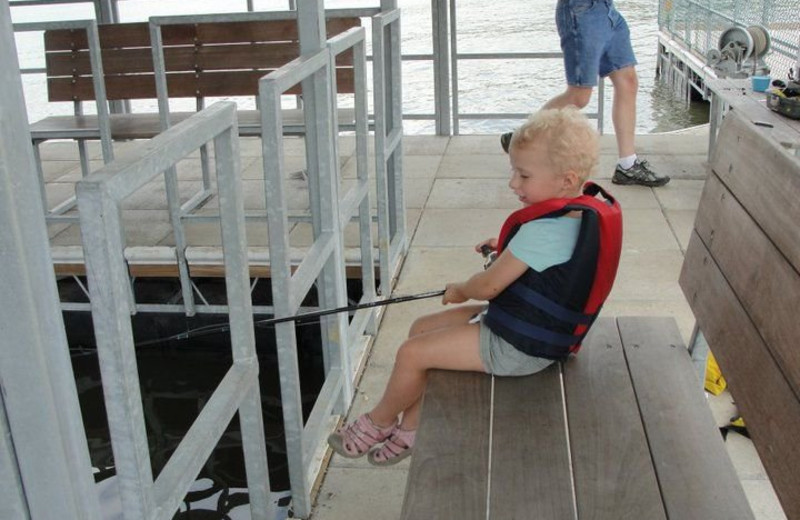 Fishing at Honey Creek Resort.
