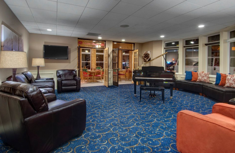 The lobby at The Cherry Tree Inn & Suites.