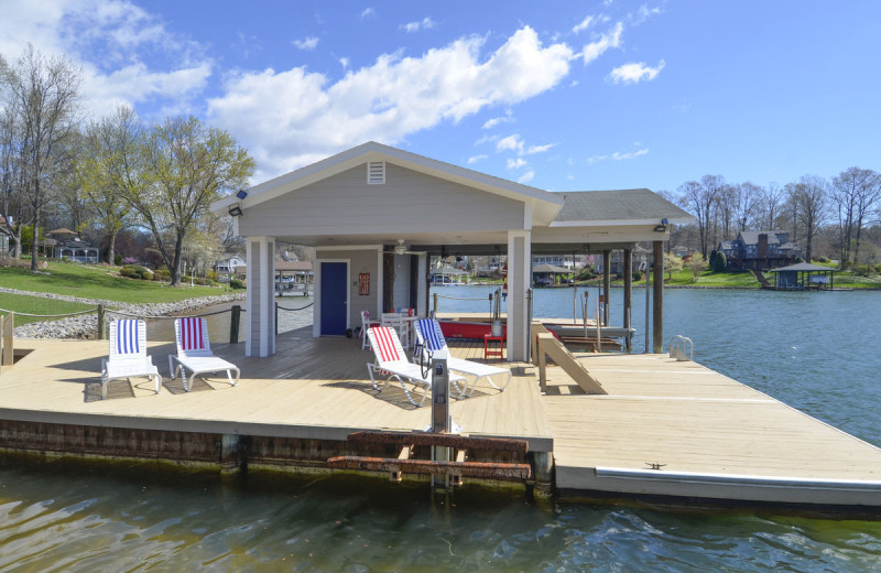 Rental dock at Premier Vacation Rentals @ Smith Mountain Lake.