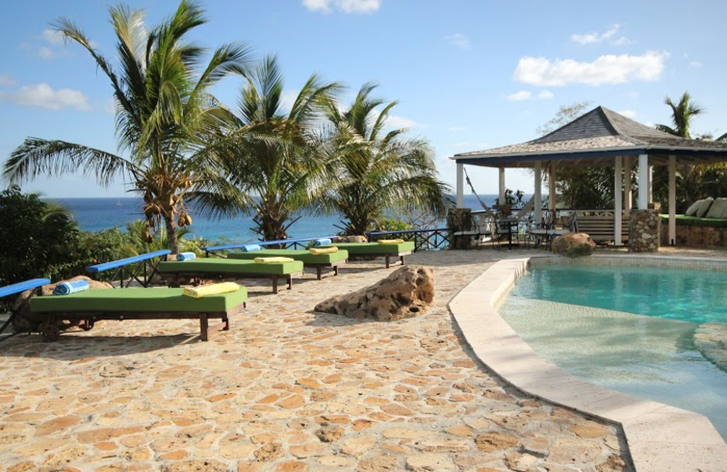 Outdoor pool at The Carib House.