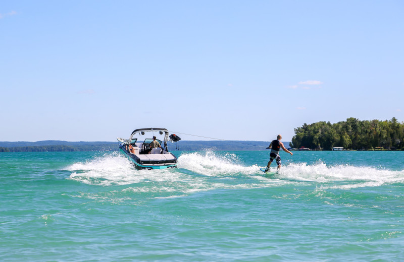 Water skiing at White Birch Lodge.