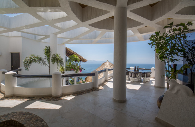 Penthouse patio at Ocho Cascadas Resort.