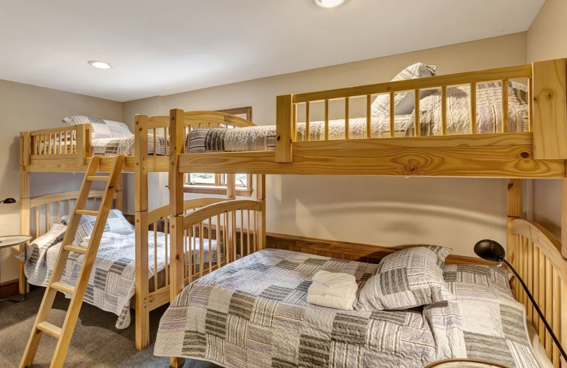 Rental bunk beds at Killington Rental Associates.