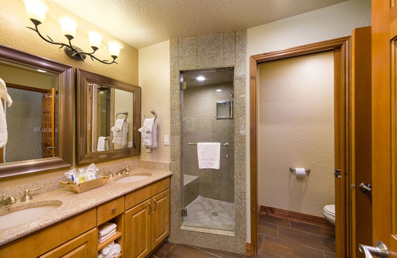 Guest bathroom at Westgate Park City Resort & Spa.