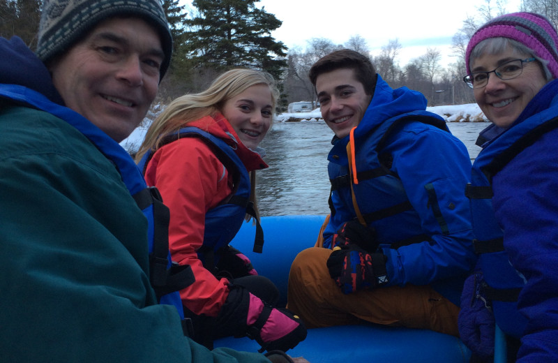 Winter rafting at Big Bear Adventures.