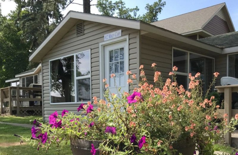 Cottage exterior at Holly's Resort.