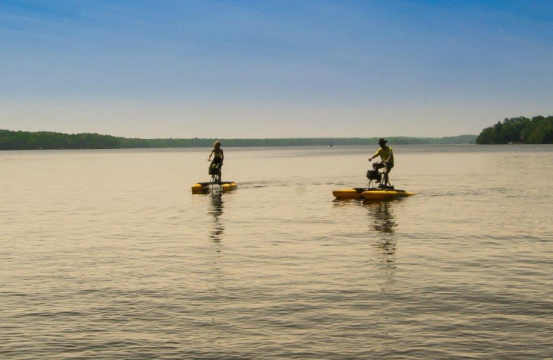Lake activities at Stout's Island Lodge.
