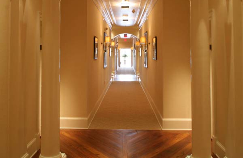 Guest hallway at James Madison Inn.