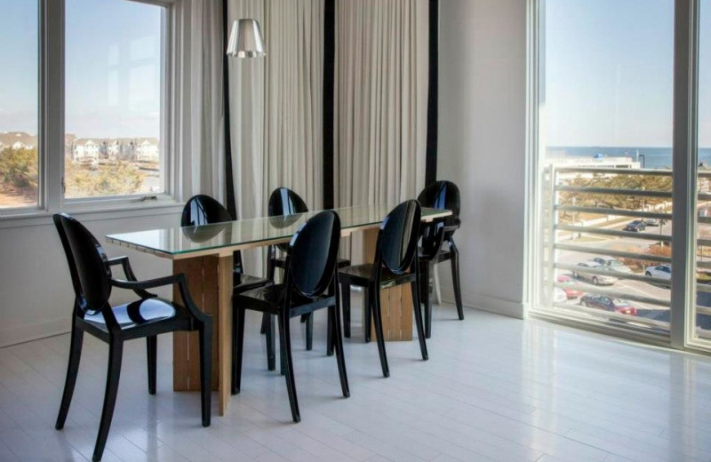 Suite dining table at Bungalow Hotel.