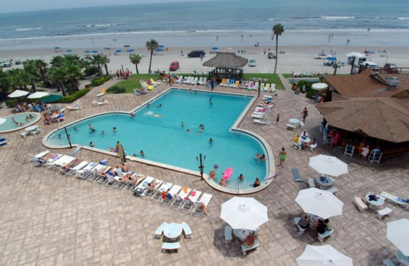 Aerial Pool View at Hawaiian Inn