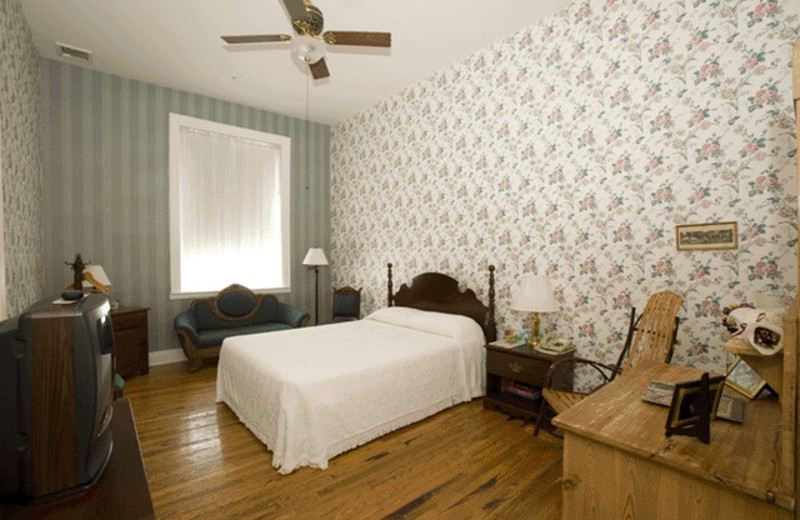 Guest room at The Golden Eagle Inn.