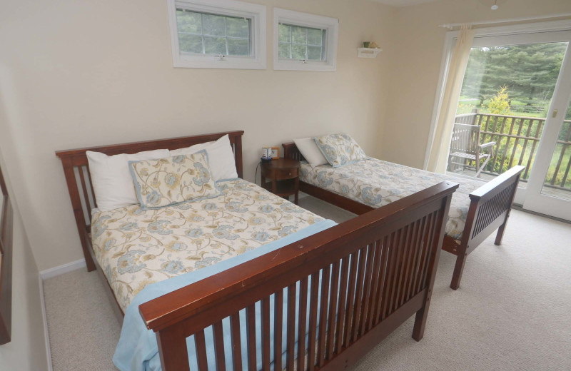 Rental bedroom at Stowe Country Homes.