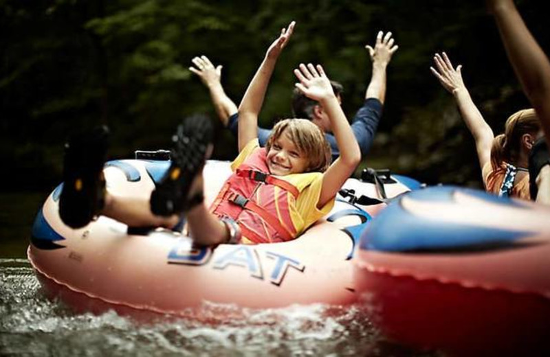 Water tubing at Timber Frame Rentals.