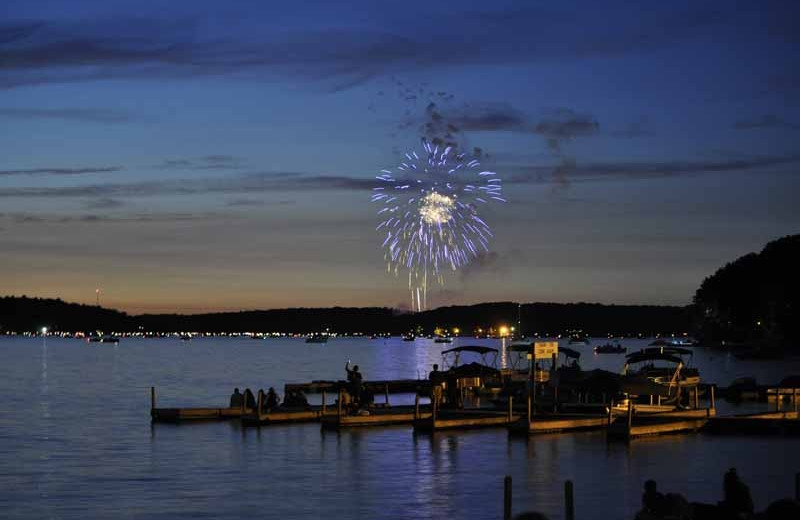 Fireworks at Ehrhardt's Waterfront Resort.